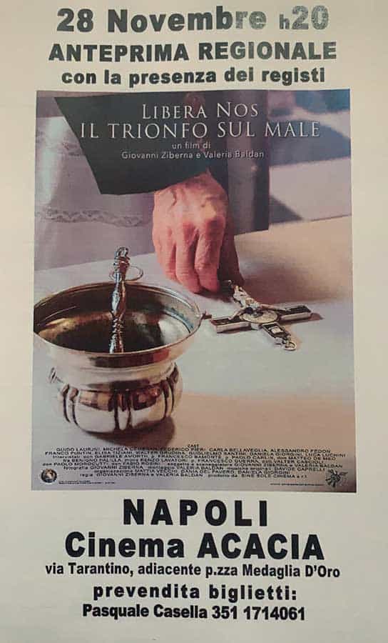 Movimento Amici napoletani di Santa Veronica Giuliani Napoli: locandina del documentario "Libera Nos. Il trionfo sul male"