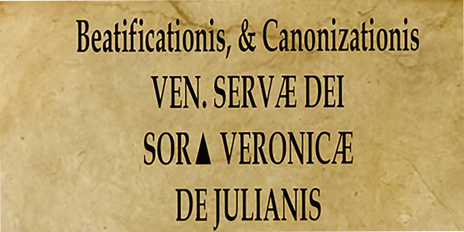 Verbale di canonizzazione e beatificazione di S. Veronica Giuliani